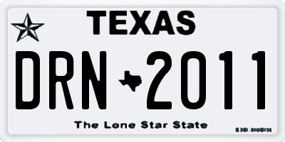 TX license plate DRN2011