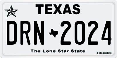 TX license plate DRN2024