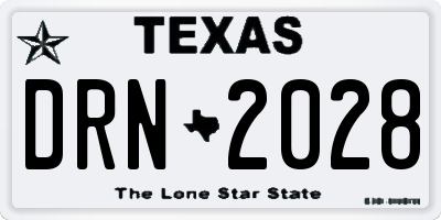 TX license plate DRN2028