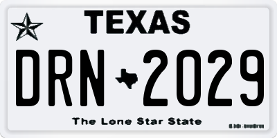 TX license plate DRN2029