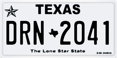 TX license plate DRN2041
