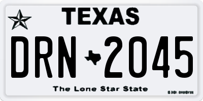TX license plate DRN2045