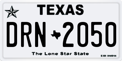 TX license plate DRN2050