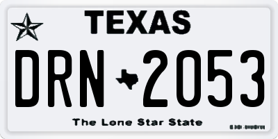 TX license plate DRN2053