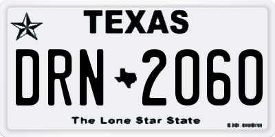 TX license plate DRN2060