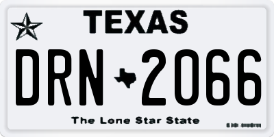 TX license plate DRN2066