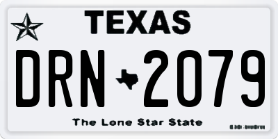 TX license plate DRN2079