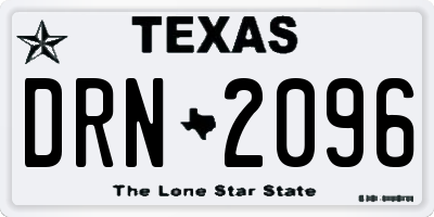 TX license plate DRN2096
