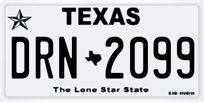 TX license plate DRN2099