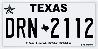 TX license plate DRN2112