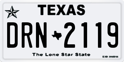 TX license plate DRN2119