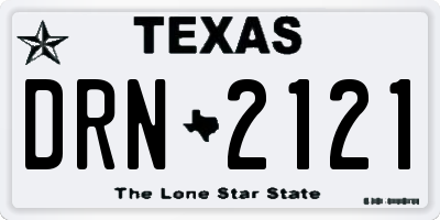 TX license plate DRN2121