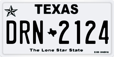 TX license plate DRN2124