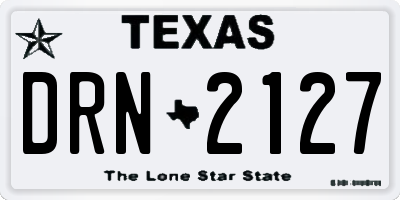 TX license plate DRN2127
