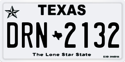 TX license plate DRN2132