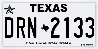 TX license plate DRN2133