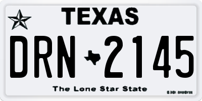 TX license plate DRN2145