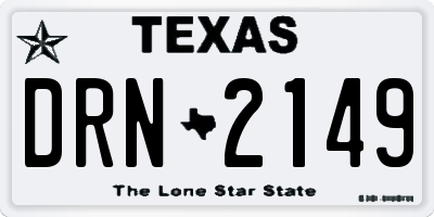 TX license plate DRN2149