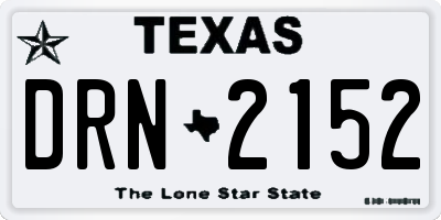 TX license plate DRN2152