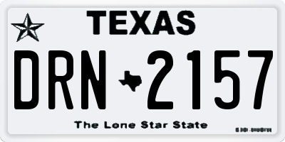 TX license plate DRN2157