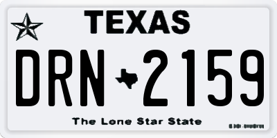 TX license plate DRN2159
