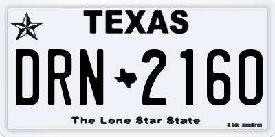 TX license plate DRN2160