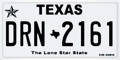 TX license plate DRN2161