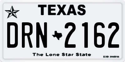 TX license plate DRN2162