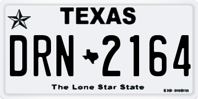 TX license plate DRN2164