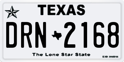 TX license plate DRN2168