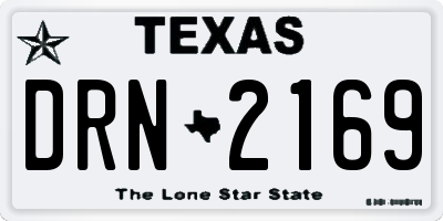 TX license plate DRN2169