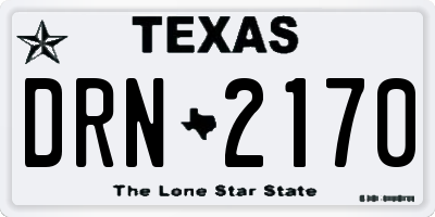 TX license plate DRN2170
