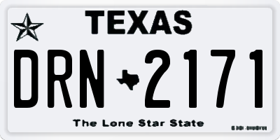 TX license plate DRN2171