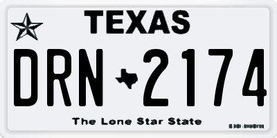 TX license plate DRN2174