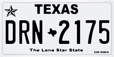 TX license plate DRN2175