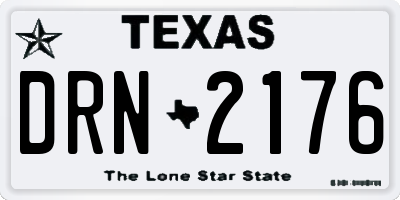 TX license plate DRN2176
