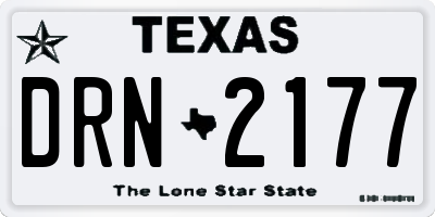 TX license plate DRN2177