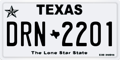 TX license plate DRN2201