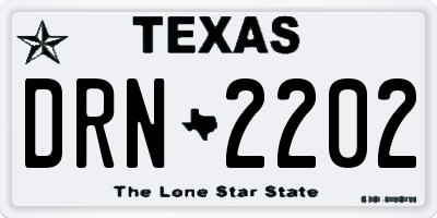 TX license plate DRN2202