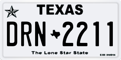 TX license plate DRN2211