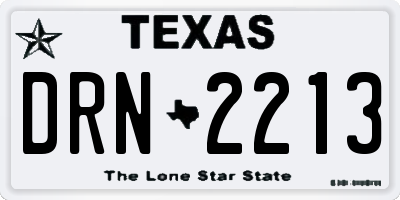 TX license plate DRN2213