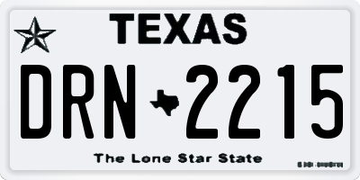 TX license plate DRN2215