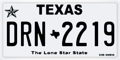 TX license plate DRN2219