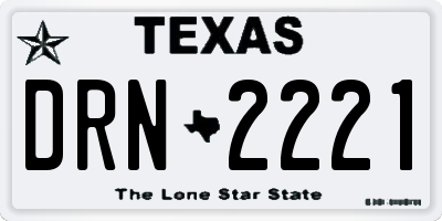 TX license plate DRN2221