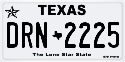 TX license plate DRN2225