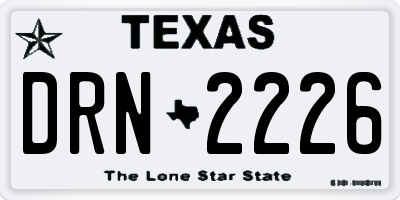 TX license plate DRN2226