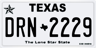 TX license plate DRN2229