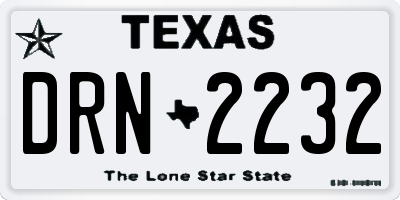 TX license plate DRN2232