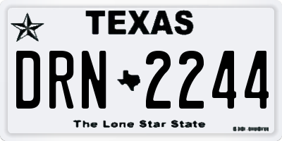 TX license plate DRN2244