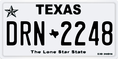 TX license plate DRN2248